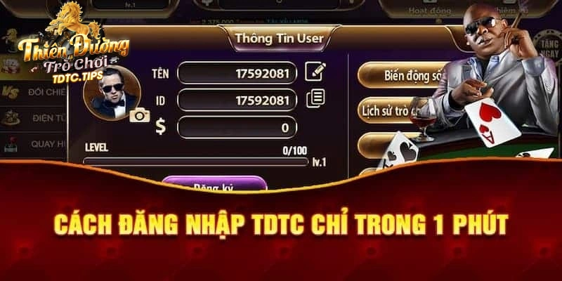 dang nhap tdtc truy cap giao dien app đăng nhập TDTC tài khoản trên PC